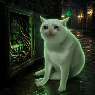 The cat staring into an opened street junction box at night